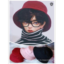 Sombrero de cubo BJD rosa / rojo / negro para muñeca de tamaño MSD / SD